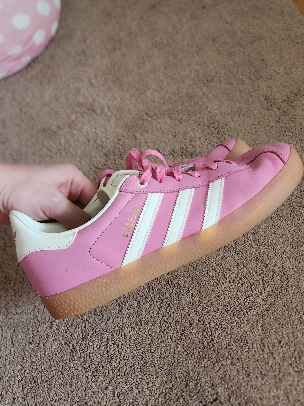 Adidas Gazelle Bright Pink Suede Nubuck Preppy Sneakers Ladies 6.5